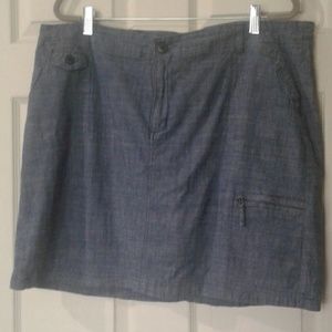 Skort, light weight denim looking fabric Plus sz